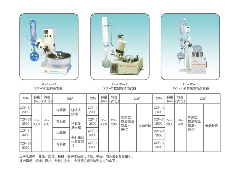 HL-12-74 XZF-2 数显旋转蒸发器